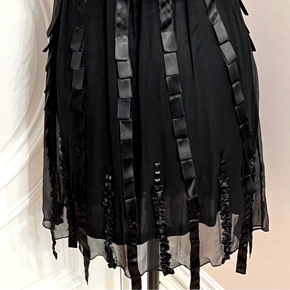 NWT Sue Wong Embellished Silk Blend Ribbon Dress - Picture 4 of 6